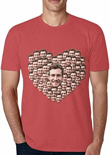 Custom Faces T-Shirt for Men, Customized Wife Face Shirts for Boyfriend