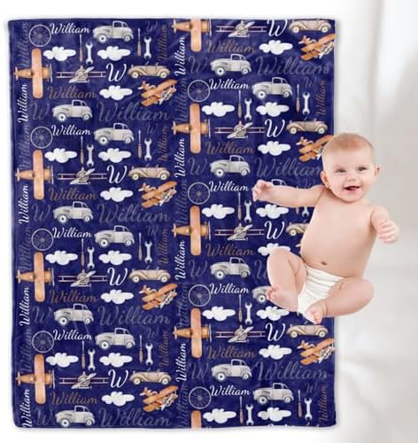 Personalized Name Fleece Throw Blanket for Kids