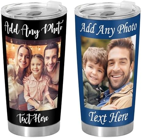 Personalized Photo Tumbler Fathers Day Mug For Dad Father From Daughter…