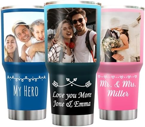 Personalized Photo Coffee Mugs 20oz Double-Side Print Custom Stainless…