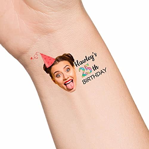 Custom Face Temporary Tattoos with Name Text