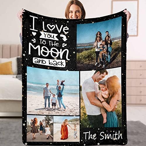 Personalized Collage Photos Blanket for Family Custom Picture Blankets…