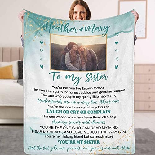 Personalized Collage Photos Blanket for Bestie BFF Sister Custom Picture…