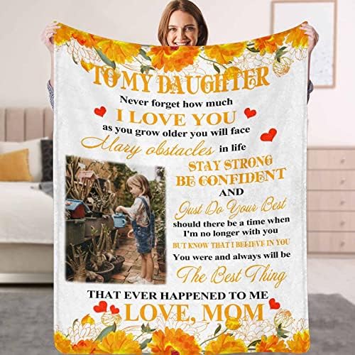 Personalized Collage Photos Blanket for Daughter from Mom Custom Picture…