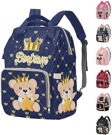 Personalized Prince Bear Mommy Bag with Name