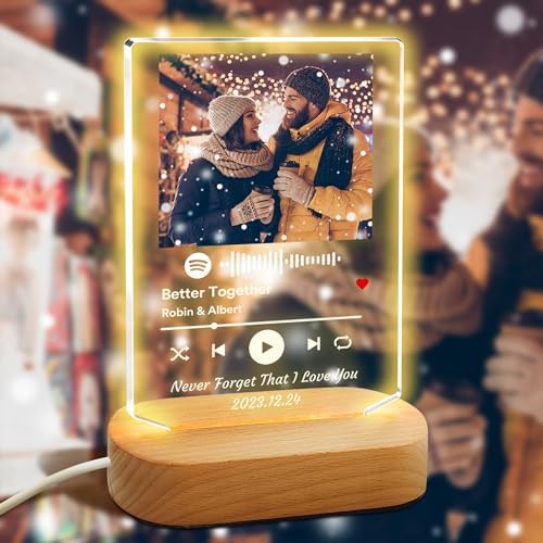 Personalized Acrylic Music Plaque, Custom Gifts for Boyfriend Girlfriend