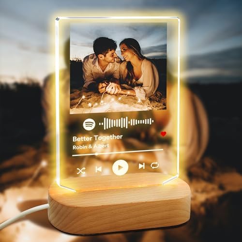 Personalized Acrylic Music Plaque Gift for Girlfriend Boyfriend