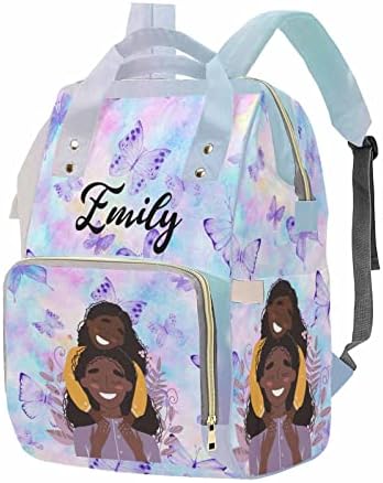 Personalized Baby Diaper Bag with Name Custom Butterfly Print Mommy…