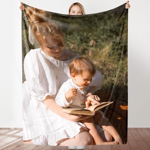 Custom Blanket with Photo Text Collage Personalized 10 Photo Throw Blanket Using My Own Pictures Gifts…
