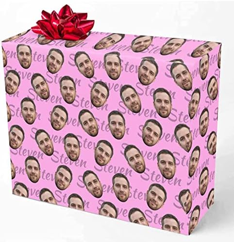 Custom Photo Wrapping Paper Personalized Name Text Wrapping Paper Gift…