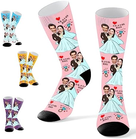 Custom Socks with Face, Personalized Wedding Funny Socks with Picture