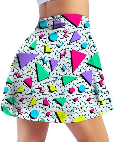 80s 90s White Tennis Skirts for Women Vintage High Waisted Golf Skirt…