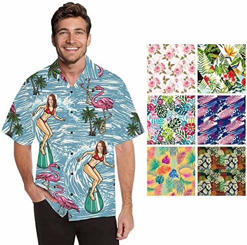 Custom Hawaiian Shirt with Face for Men Funny Design Your Own…
