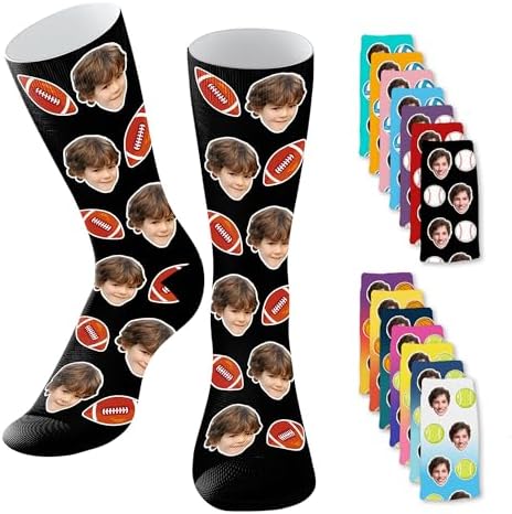 Custom Socks with Face, Personalized 1-3 Faces Funny Socks with Photo