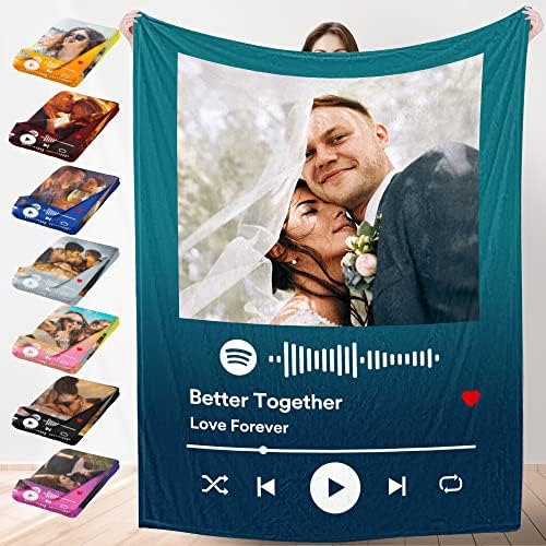 Custom Photo Blanket - Personalized Picture Throw Blanket for Mom, Dad