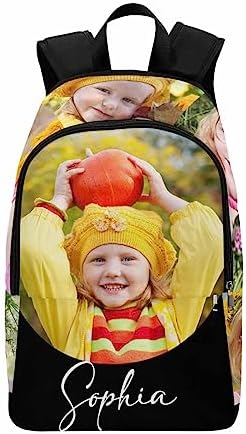 Custom Children Backpack with Photos Personalized Kid's Name School…