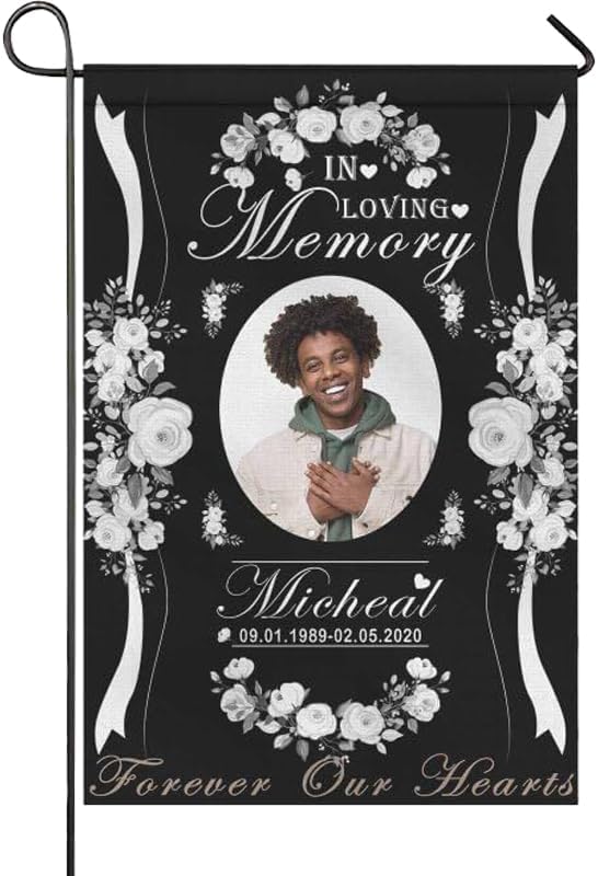 Custom Garden Flag 12x18 Double Sided Personalized Memorial Flags…