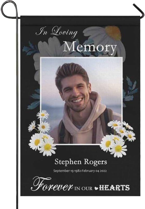 Personalized Garden Flag 12x18 Double Sided Customized Memorial Flags…