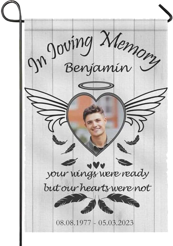 Garden Flag In Loving Memory Banners Personalized Grave Decorations…