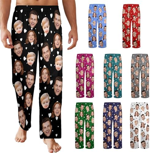 Custom Face Pajama Pants for Man Personalized Pajama Trousers with Photo…