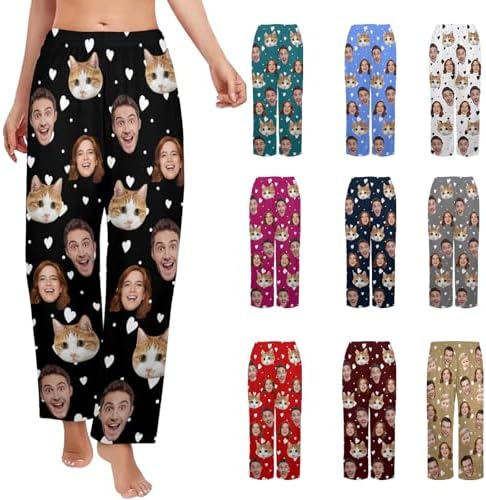 Custom Face Pajama Pants for Women Personalized Pajama Trousers…