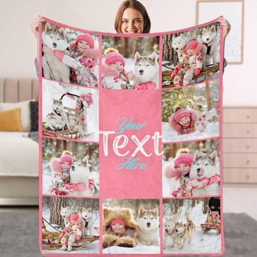 Custom Photo Blanket for Kids Customized Picture Throw Blankets…