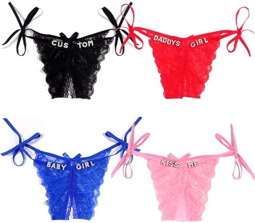 Custom Thongs with Name on It Personalized Name G-strings Chain Thongs with Names for Women Customized…