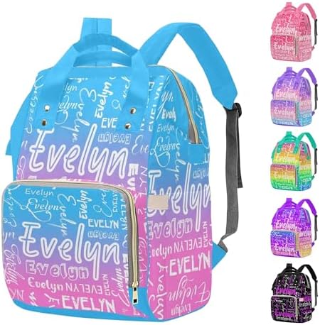 Custom Diaper Bag Backpack for Girls Boys Large Capacity with Pockets…