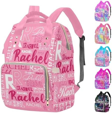 Custom Diaper Bag Backpack for Girls Boys Large Capacity with Pockets Personalized Baby Diaper Bags…