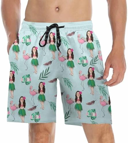 Custom Swim Trunks, Personalized Swimming Shorts with Photo