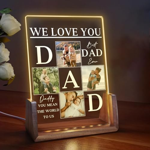 Personalized Photo Acrylic Plaque, Customized Gift for Dad