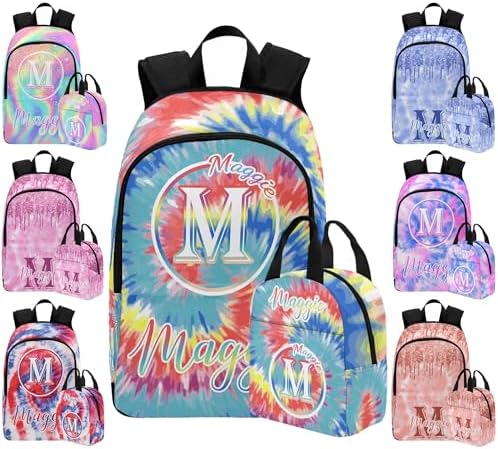 Custom Kids Backpack Personalized School Bookbag with Lunch Box Colorful…