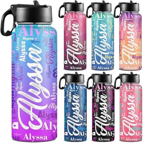 Personalized Water Bottles for School Custom Thermos Water Bottle…