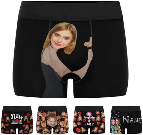 Custom Boxers With Face, Personalized Boxer For Men, Customized Boxers