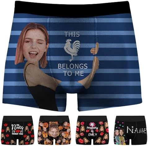 Custom Boxers For Men With Face, Personalized Boxers For Men