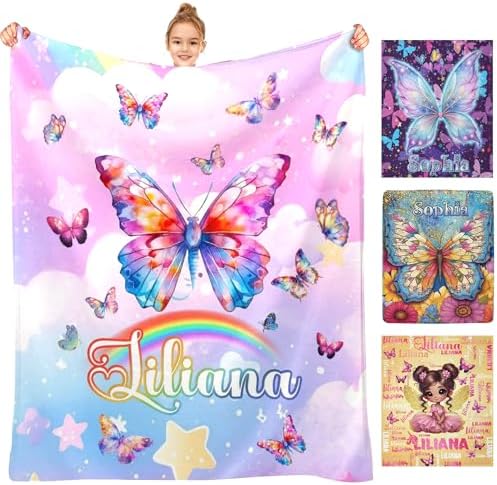 Customized Baby Name Blanket, Custom Princess Blankets for Girls