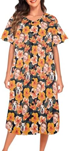Custom Nightgown Sleepwear With Faces