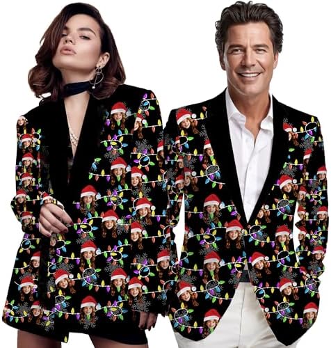 Custom Face Blazers for Couple-Personalized Blazer Jacket for Women Men…