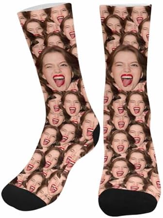 Custom Face Socks Personalized Socks with Photo Valentines Gifts for Men…