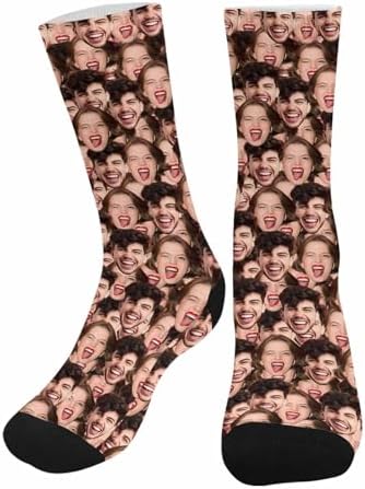 Custom Face Socks Personalized Socks with Photo Valentines Gifts for Men Women Wife Husband Customized…