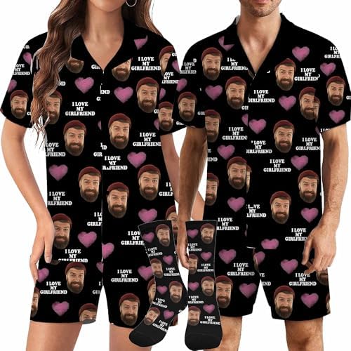 Personalized Funny Pajamas for Women Valentines Birthday Gifts for Him…