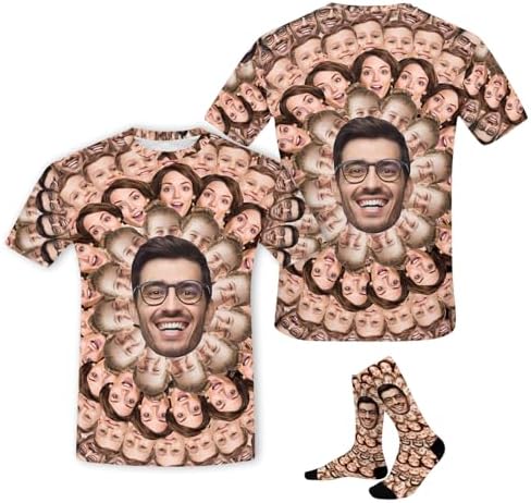 Custom Face T Shirt for Men Women Personalized Funny Tshirts…