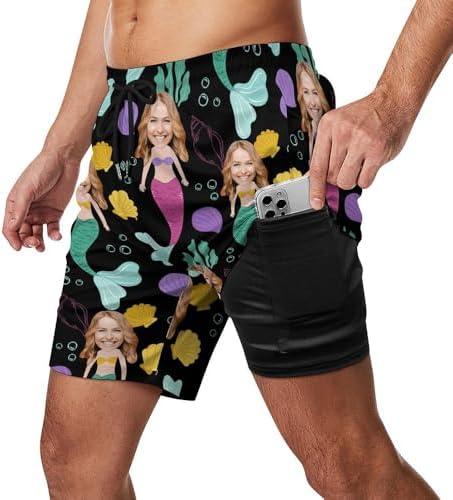 Funny Custom Swim Trunks, Personalized Swimming Trunks for Men