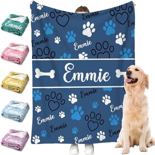 Personalized Dog Blankets, Custom Pet Blanket with Names