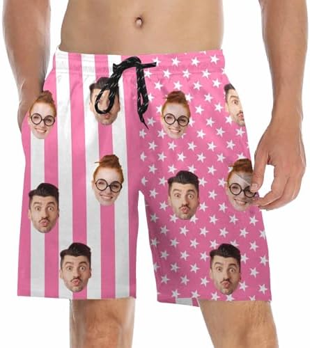 Funny July of 4th Swim Trunks for Men, Custom Swim Trunk Men