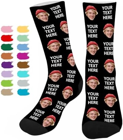 Custom Socks With Faces Text Personalized Socks for Men Women