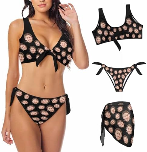 Custom Faces Swimsuits for Women, Funny Bathing Suit with Face