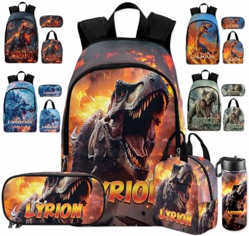 Pesonalized Boys School Backpack Lunch Bag Set with Name