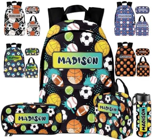 Custom Boys Backpack with Lunch Box Set for Toddler Kids