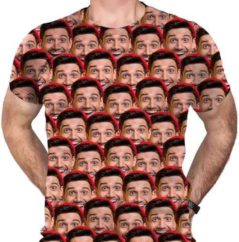 Custom T Shirts with Faces Personalized Tee for Man Woman